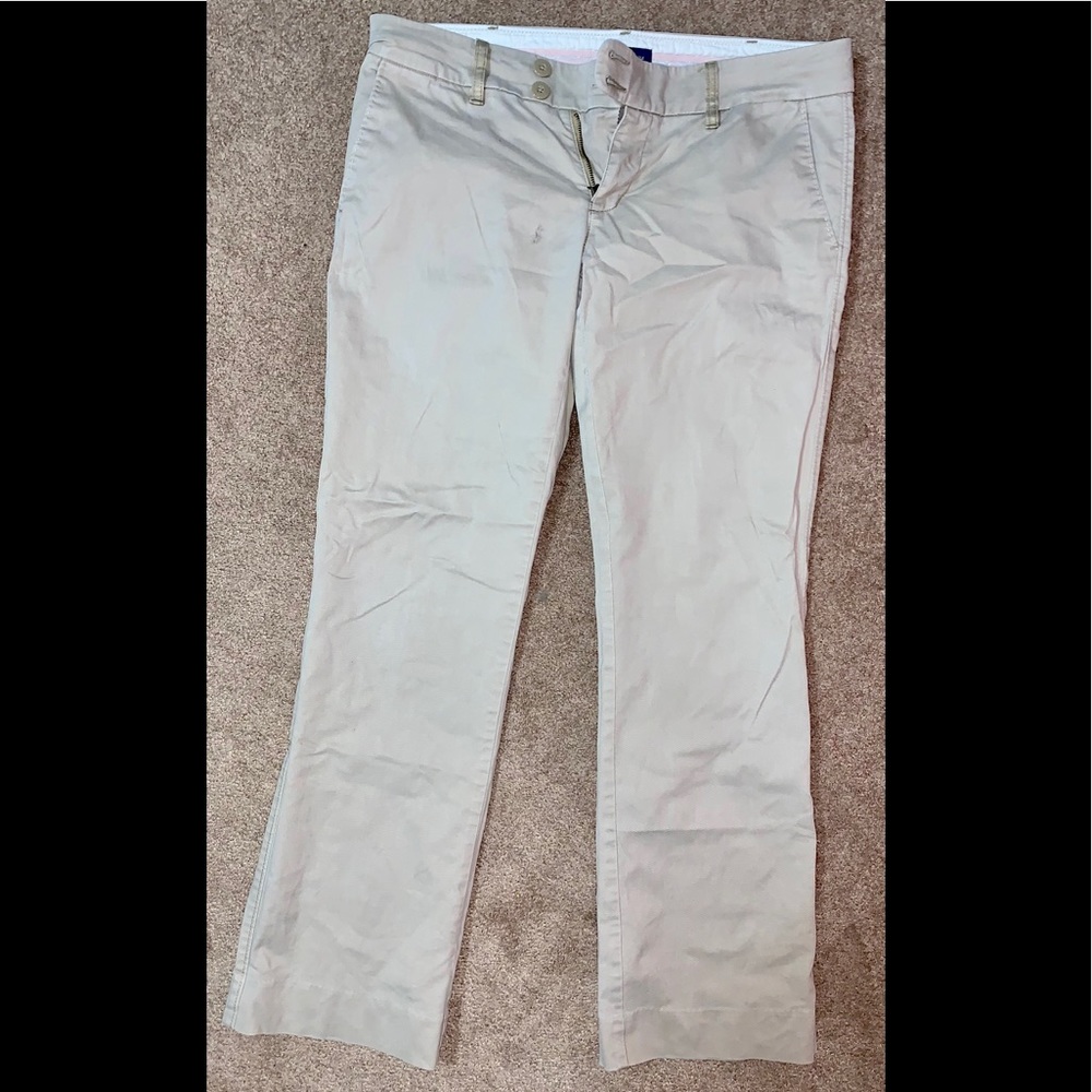 American Eagle size 6 short khaki flare pants $7